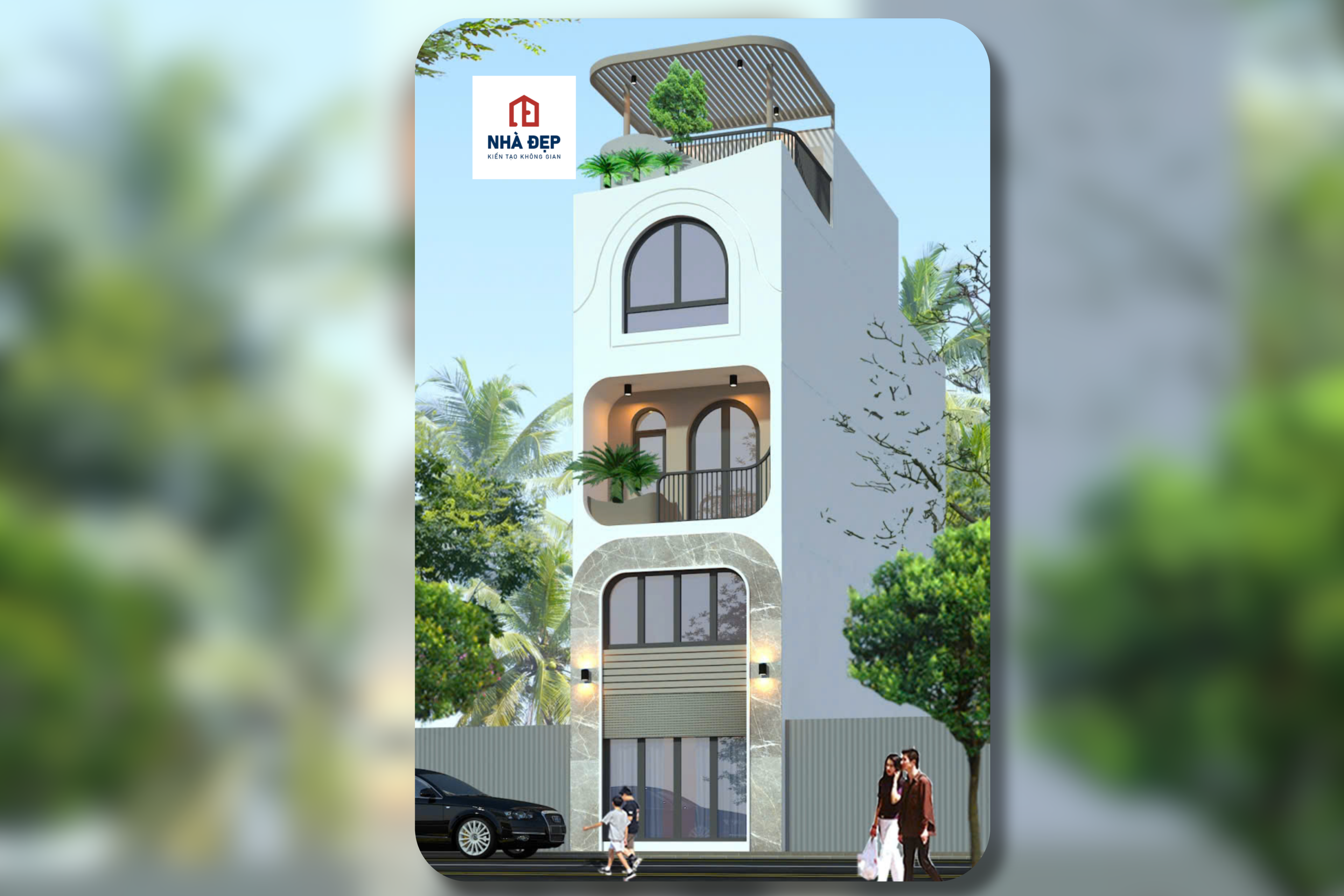 Mẫu nhà phố 5 tầng 4x14m tại Gò Vấp hiện đại, tối ưu diện tích
