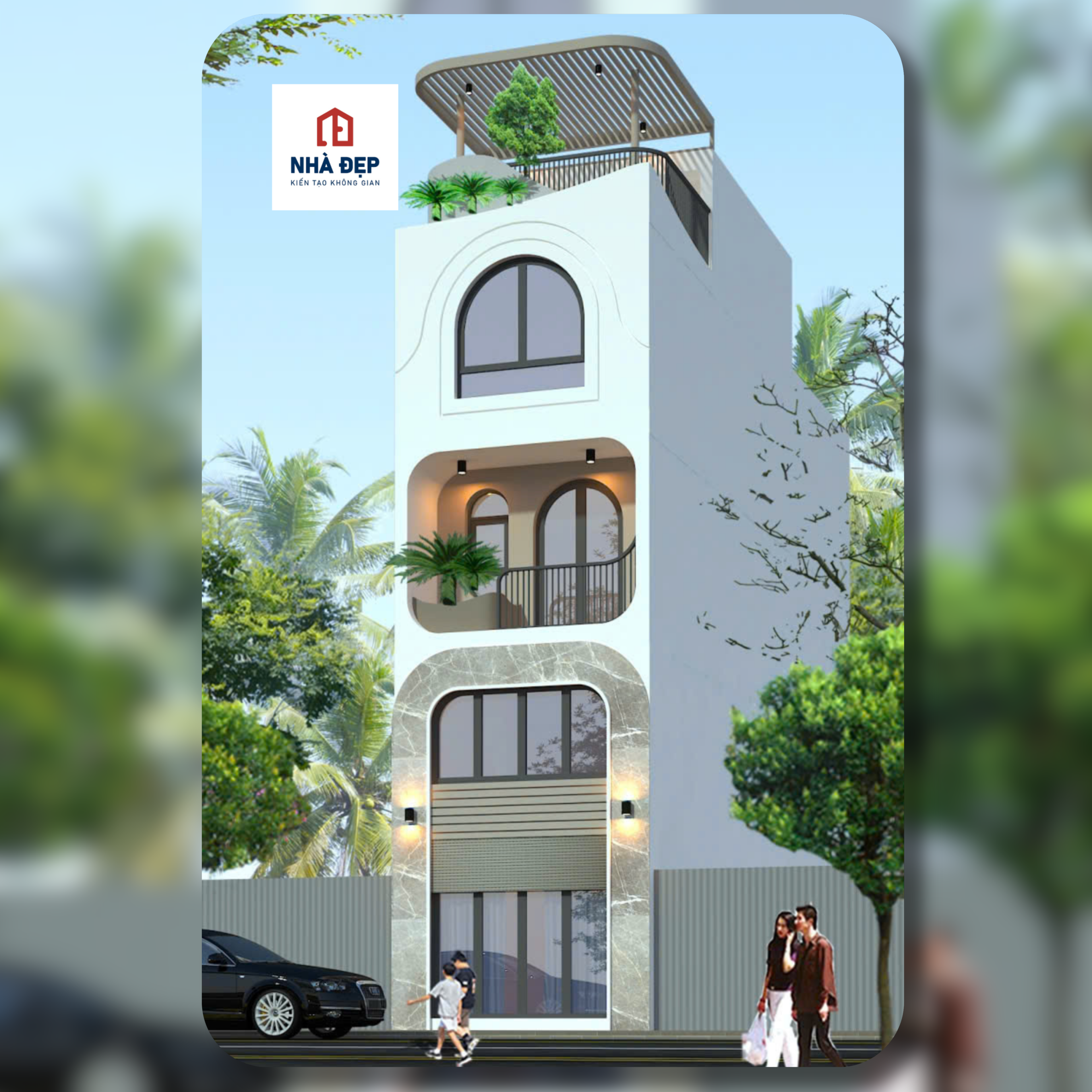 Mặt tiền nhà phố 5 tầng 4x14m