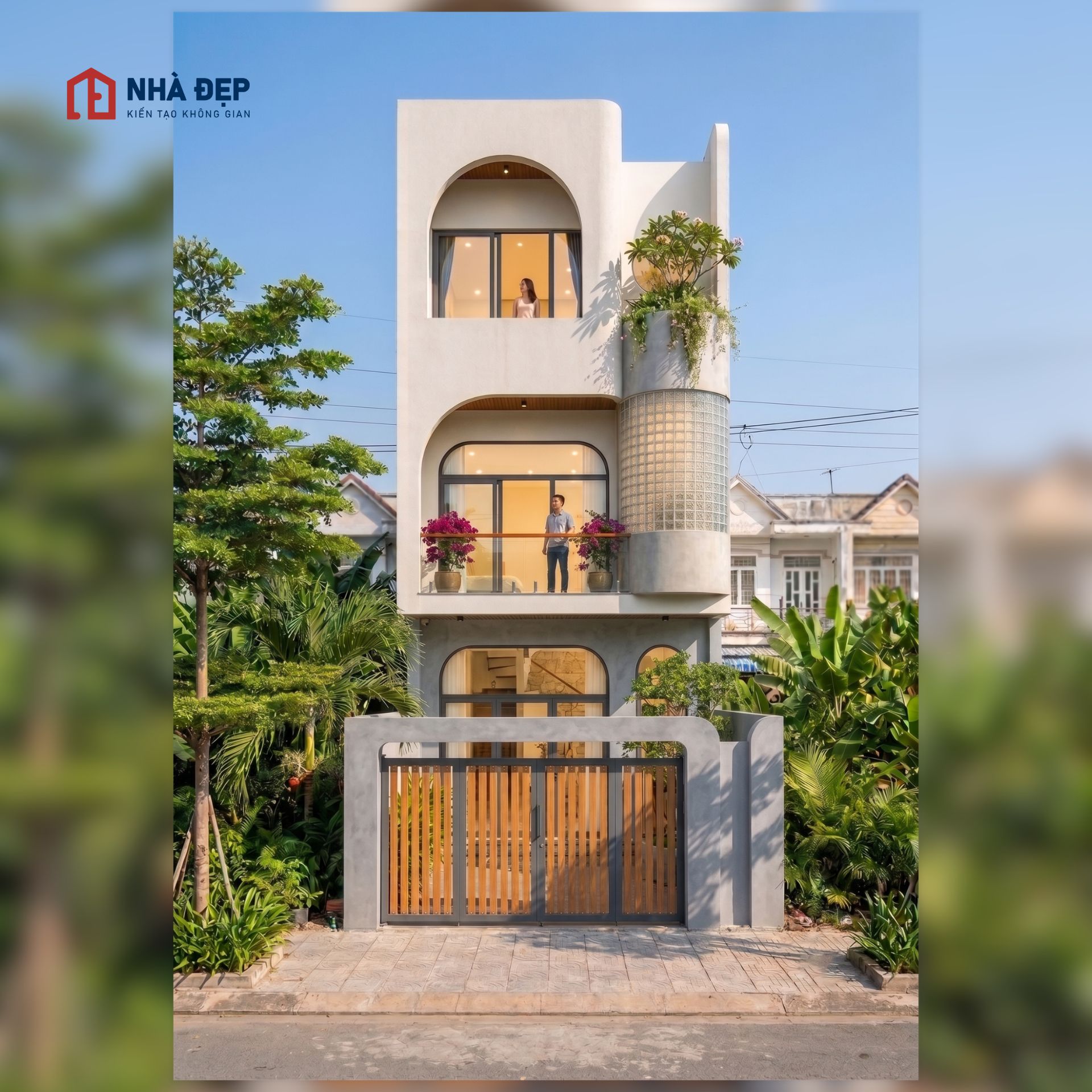 Mẫu nhà phố 1 trệt 2 lầu 5x18m hiện đại tại Thủ Đức